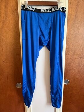 Melees Blue MensPerformance Compression Bottoms